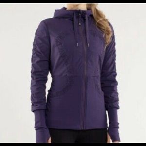 Lululemon Jacket Womens 2 Dance Studio Zip Reversible Purple Grape Hooded